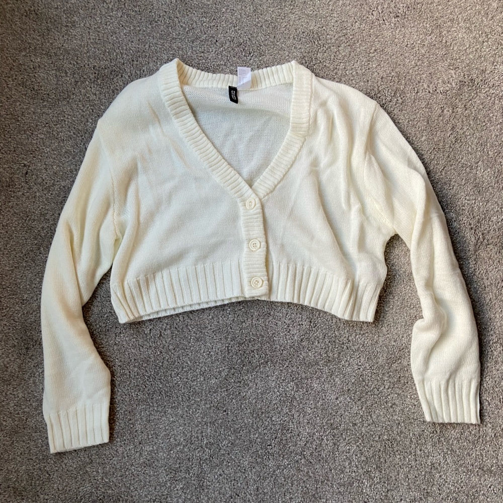 Crop top sweater white size L